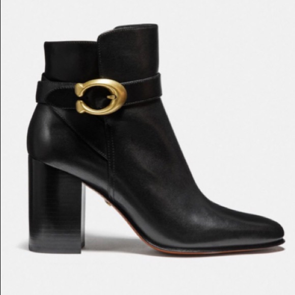 NWOB Coach Delaney Signature Buckle Heel Bootie - Picture 3 of 15
